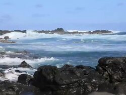 HD Video of pacific coast, Easter Island, Chile Stock Footage