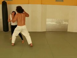 Jiujitsu girl Stock Footage