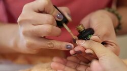 woman hand manicure in beauty salon Stock Footage