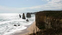Twelve Apostles sea rocks, Australia Stock Footage