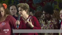 VOICED : Rousseff hace su primera aparicion publica tras destitucion News Clip