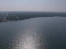 WS AERIAL POV View of city / Minneapolis, Minnesota, United States  Stock Footage