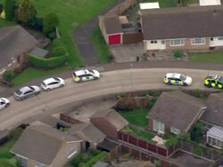Aerials Of Police at Clacton Shooting Scene News Clip