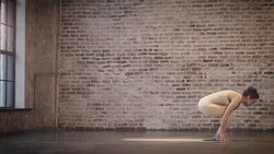 Young Woman Doing Yoga Meditation and Stretching Exercises Stock Footage