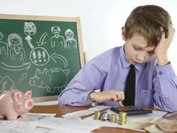 boy and a bad business plan Stock Footage