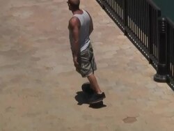 (HD1080i) Skateboard Away Stock Footage