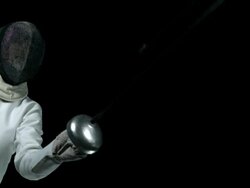 HD: Practicing Fencing Techniques Stock Footage