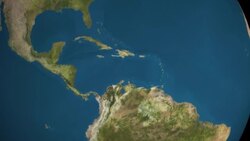 The earth rotates in space revealing Cuba, Florida, and the Caribbean. Stock Footage