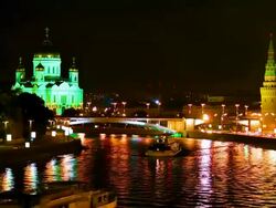 Kremlin and Cathedral of Christ the Saviour Stock Footage