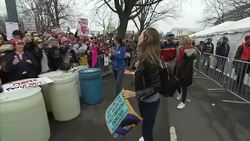 Actress Olivia Wilde at Women's March on Washington D.C. News Clip