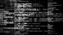 HTML Code On Black Background Seamless Loop Stock Footage