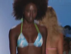 Models walk the runway during the Diesel Swimwear 2012 fashion show  Stock Footage
