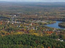 WS ARIEAL ZI View of City / Maine, United States Stock Footage