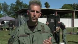 Officials with the U.S. Immigration and Customs Enforcement's Homeland Security Investigations demonstrated their special response team training operations for reporters on Wednesday. News Clip