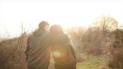 Romantic sunset Stock Footage