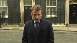 Emmanuel Macron statement in Downing Street News Clip