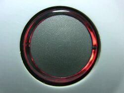 Blinking button, red LED (HD) Stock Footage