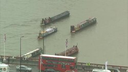 CROWDS GATHER ALONG RIVER AHEAD OF THAMES PAGEANT News Clip