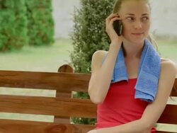 rest after sports Stock Footage