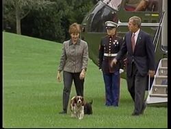 Bush returns to Washington News Clip