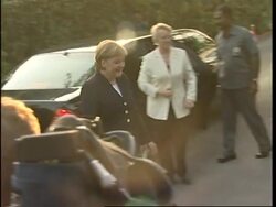 German Chancellor meets Sonia Gandhi News Clip