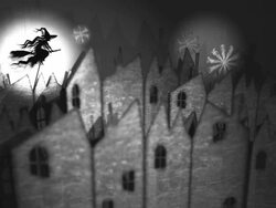 Spooky Halloween puppet show animation Stock Footage