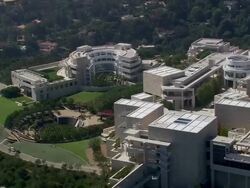 Aerial TS MS The Getty Center / Bel Air, California, United States Stock Footage