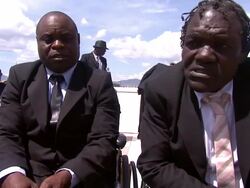 INTERVIEW: Benda Bilili! on the film and it's reality at the Benda Bilili! Photocall and Interviews: Cannes Film Festival 2010 at Cannes . (Footage by WireImage Video/GettyImages) Stock Footage