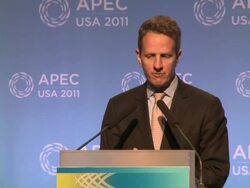 US Treasury Secretary Timothy Geithner Stock Footage