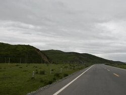 Road and traffic  at tibet plateau Stock Footage