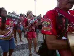 First 2014 Carnival Street Parade in Rio Stock Footage