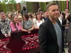 Gary Barlow arriving at X Factor auditions News Clip