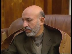 Karzai on whereabouts of Mullah Omar and peacekeeping force. News Clip