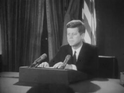 JFK Cuban Missile Crisis speech - Part 1 of 14 Stock Footage