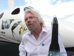 INTERVIEW - Richard Branson on space travel Stock Footage