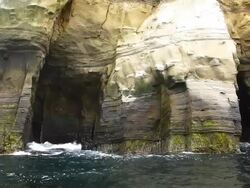 Sea kayaking the La Jolla Caves Stock Footage