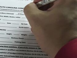 Weapons permit Stock Footage