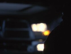  CU Cowboy at night / Tejon Ranch, California, USA Stock Footage