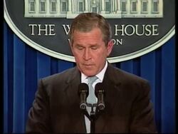 USA: PRESIDENT BUSH WHITE HOUSE PRESS CONFERENCE News Clip