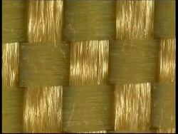ECU Kevlar fabric fibres, Locked off Stock Footage