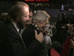 Ralph Fiennes and Vanessa Redgrave at the Coriolanus Gala Premiere: 55th London Film Festival at London England. (Footage by WireImage Video/Getty Images Entertainment Video) Stock Footage