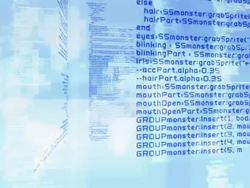 Loopable program code. White. 3 videos in 1 file. Stock Footage