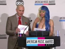 Pitbull and Nicki Minaj announce the nominees for the 2011 American Music Awards  (Footage by WireImage Video/Getty Images Entertainment Video) Stock Footage