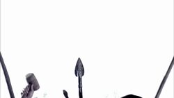 A French flag waves above townspeople with weapons during a reenactment of the Storming of the Bastille. Stock Footage