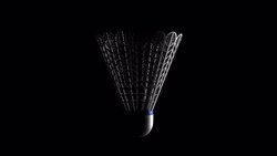 Badminton rotating loop isolated with luma matte Stock Footage