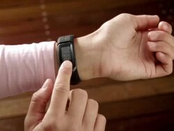 CU Woman jogger checking sport band / Portland, OR, USA Stock Footage