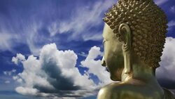 Buddha statue at Wat Phrathat Khao Noi Stock Footage