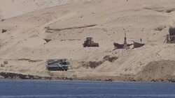 Suez canal port activity and construction News Clip