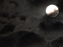 Clouds and Moon Stock Footage