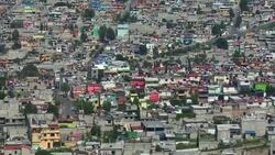 Aerial view of overpopulation in Mexico City. Stock Footage